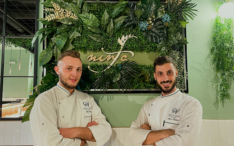 Chef Paolo Paolo e Marco a Ninfa ristorante Frascati